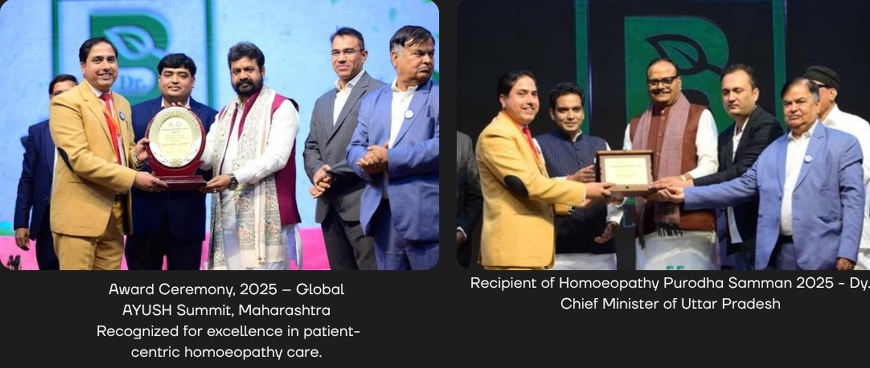 Award ceremony at Global AYUSH Summit, Maharashtra